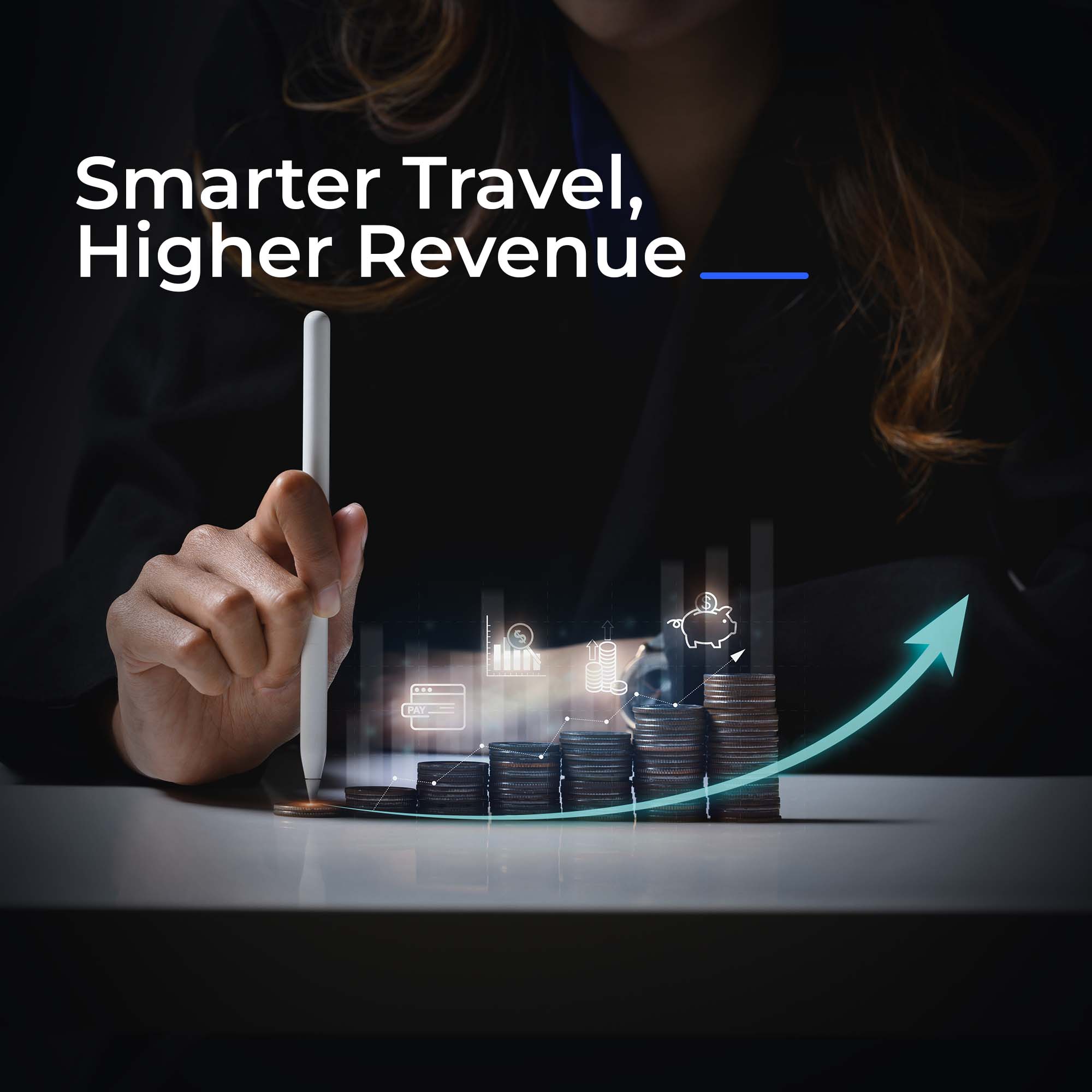 Feature image for BusinessEzee CRM Travel Case Study with the text 'Smarter Travel, Higher Revenue'—illustrating how CRM technology enhanced customer experience and increased revenue for a travel company.